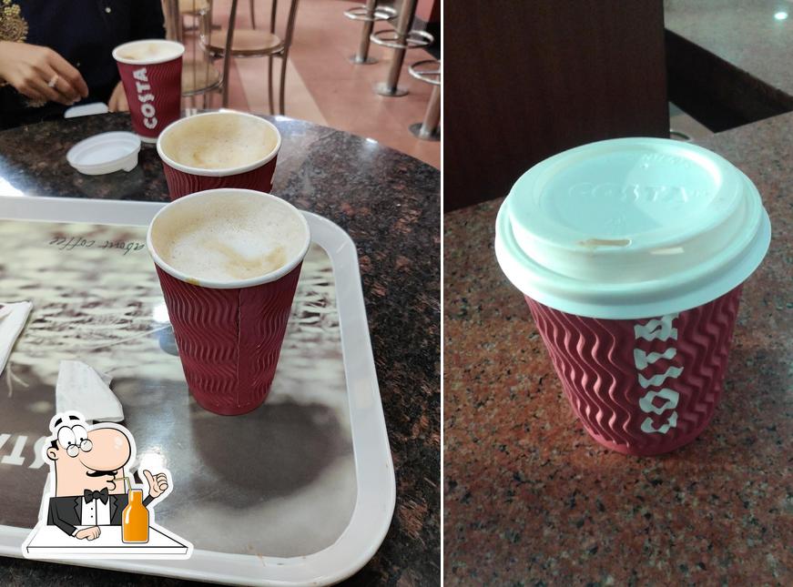 Enjoy a drink at Costa Coffee