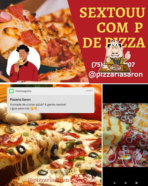 Experimente pizza no Pizzaria Saron