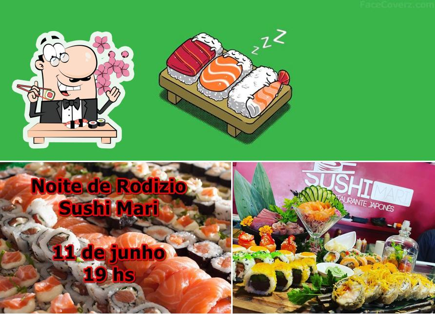 Prove diversas opções de sushi