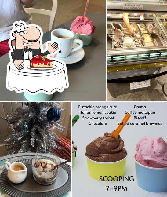 Sorella Gelateria offers a selection of sweet dishes