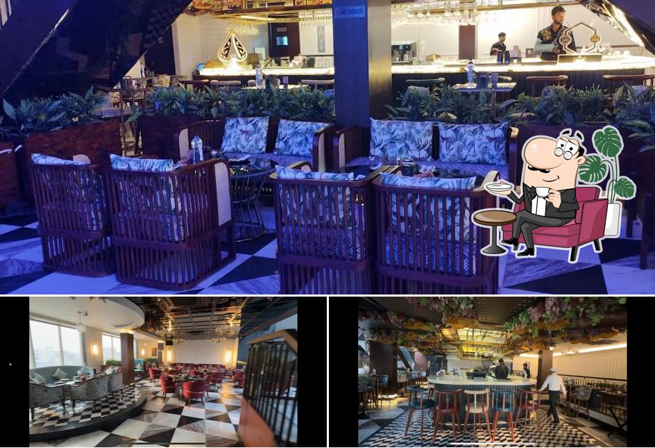 The interior of Farzi Cafe, Varanasi