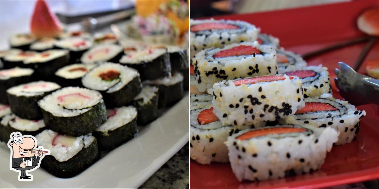 Escolha diferentes opções de sushi