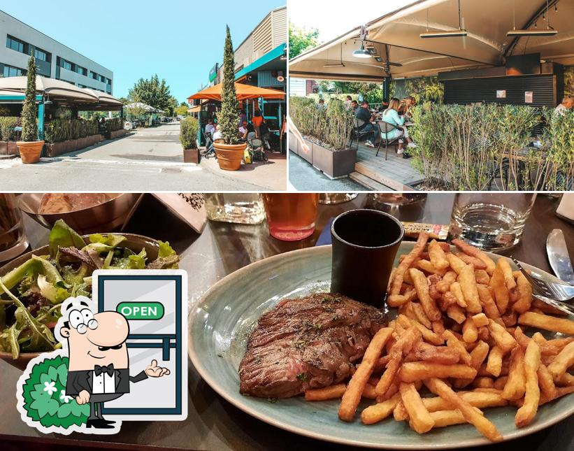 The image of Restaurant Le Patio Dardilly’s exterior and fries