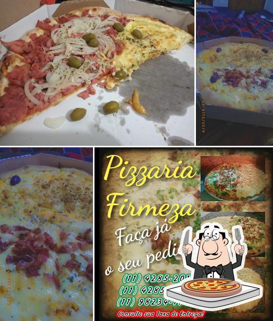 Experimente pizza no Pizzaria Firmeza