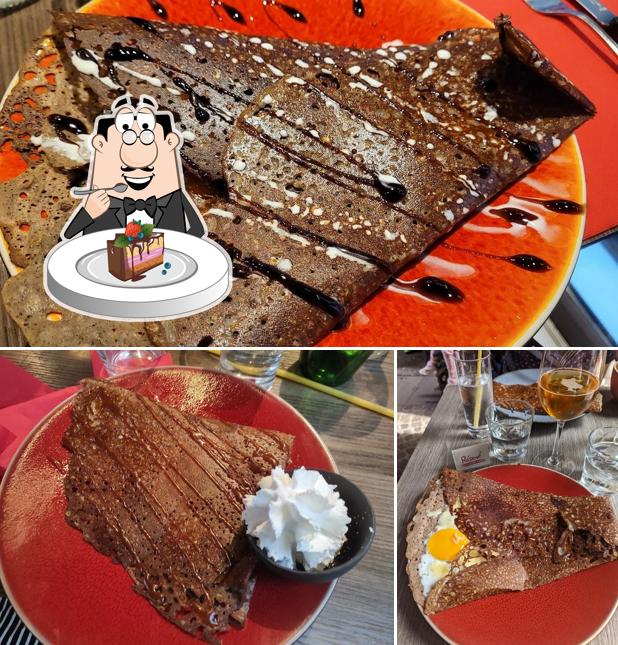 Gâteau au chocolat à La Crêperie des Alpes