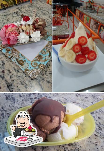 Sorveteria Sabor de Quero Mais serve uma gama de pratos doces