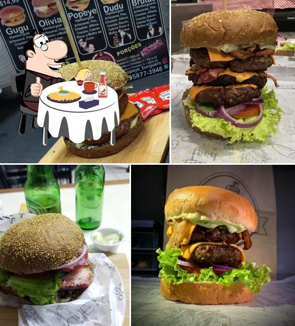 Os hambúrgueres do Popeye_burguers irão saciar diferentes gostos