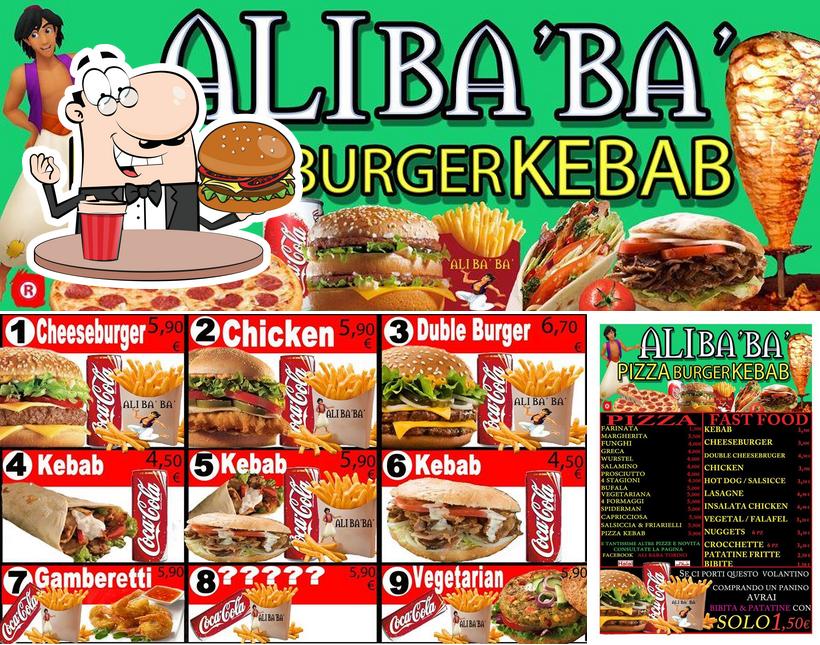 Prova un hamburger a Ali Ba'Ba' Pizza Kebab Burger