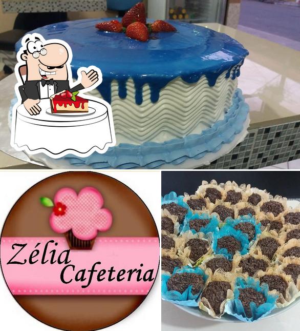 Zelia Cafeteria serve uma gama de pratos doces