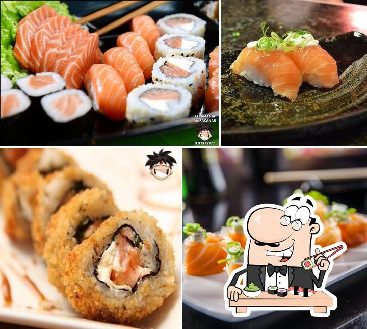 Experimente diferentes opções de sushi