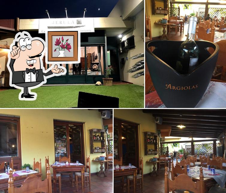 Gli interni di Merula Bar Enoteca Trattoria