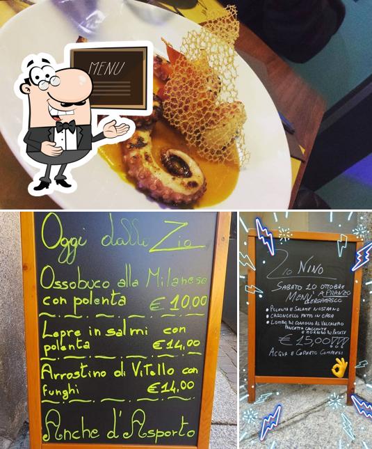Check out the photo showing blackboard and food at Osteria da Zio Nino Terra