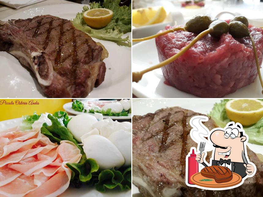 Prova i piatti di carne a Piccola Osteria Andes