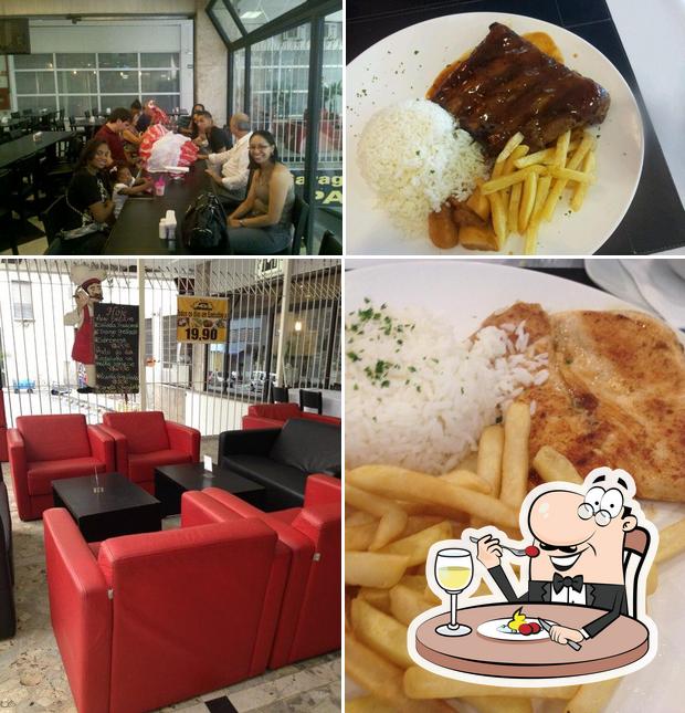 This is the picture depicting food and interior at Pateo Sao Paulo