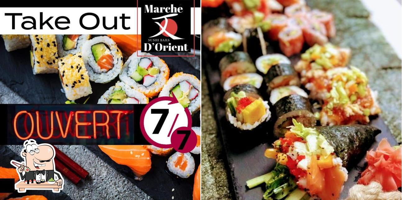 A Marché D'Orient Sushi, vous pouvez commander des sushis