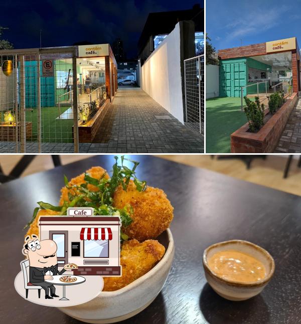 Estas son las fotografías que muestran exterior y comida en Contém Café