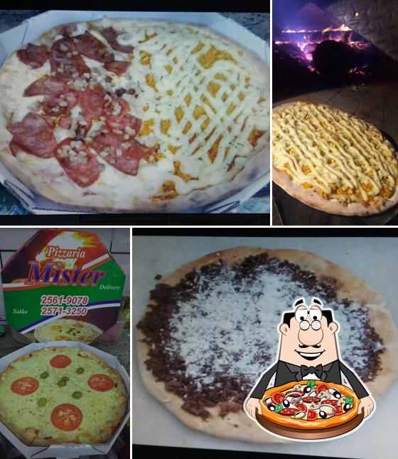 Escolha pizza no Pizzaria Mister