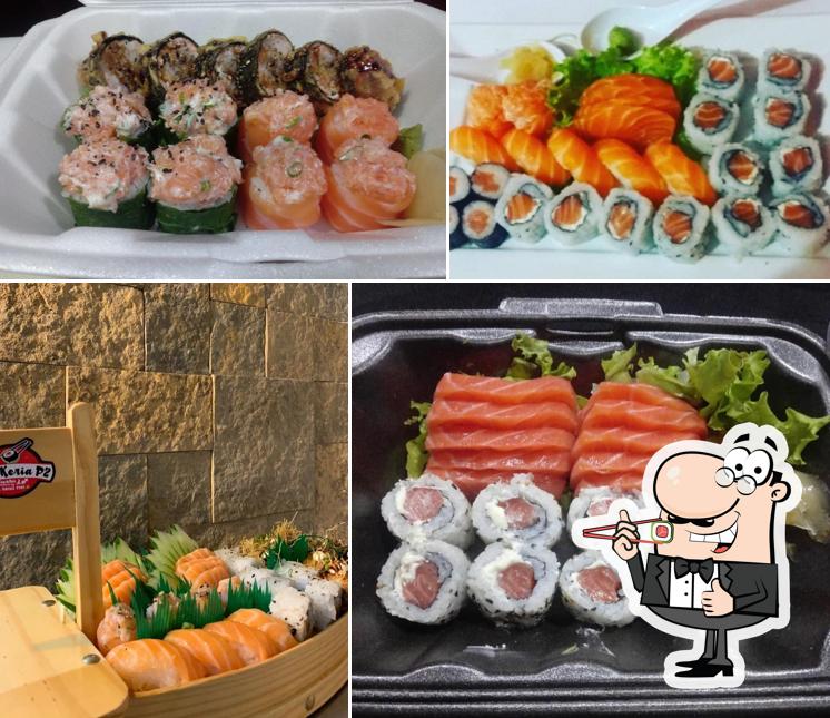 Prove diferentes opções de sushi