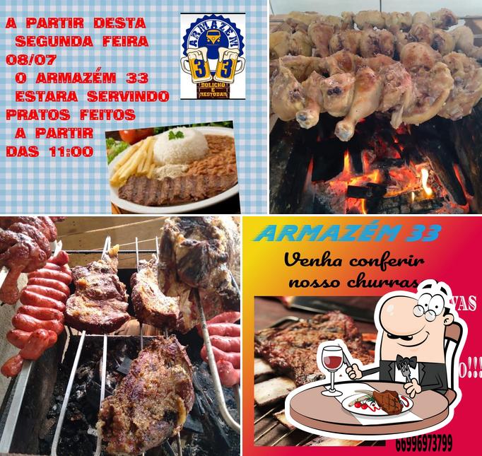 Prove pratos de carne no Restaurante Armazém 33