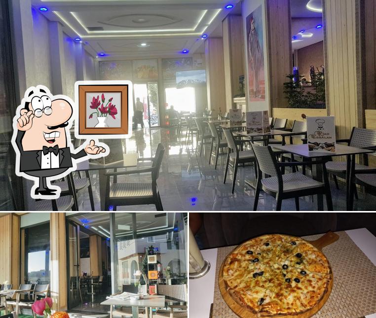 Café pizzeria Riad Essalam se distingue par sa intérieur et pizza