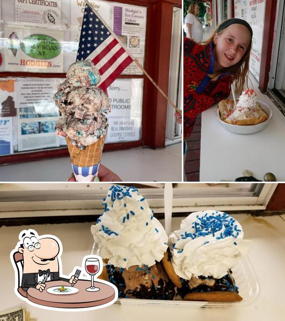 Food at Hodgie's Ice Cream