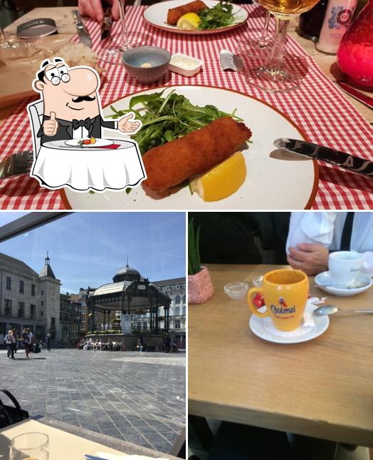 La table à manger et extérieur du restaurant