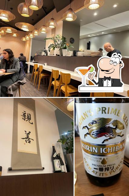 This is the photo depicting drink and interior at Shin'zen