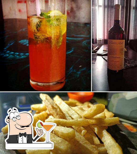 The restaurant's drink and food