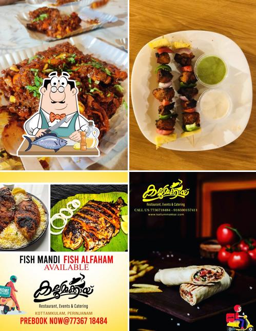 Grilled salmon at Kallummakkai Live Kitchen