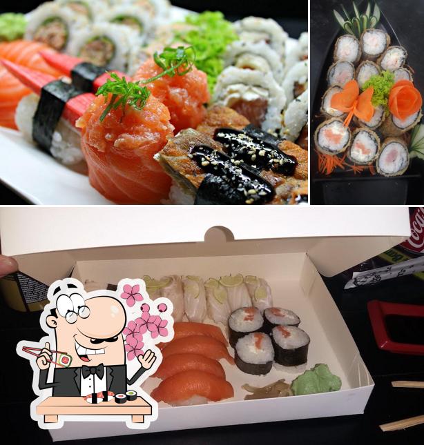 Prove diferentes opções de sushi