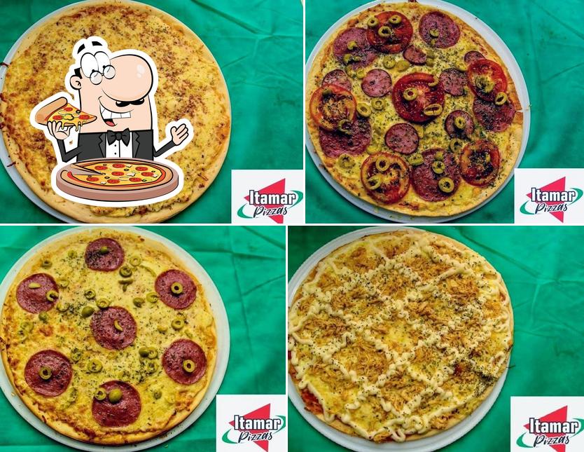 Escolha diferentes tipos de pizza