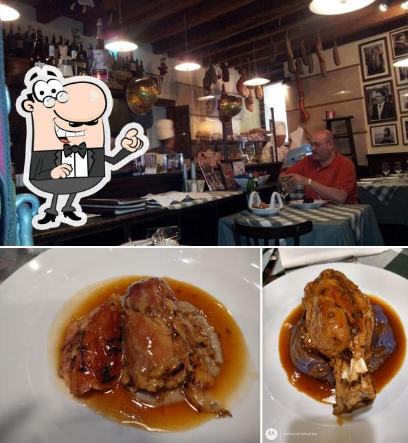 Gli interni di Trattoria al Pompiere