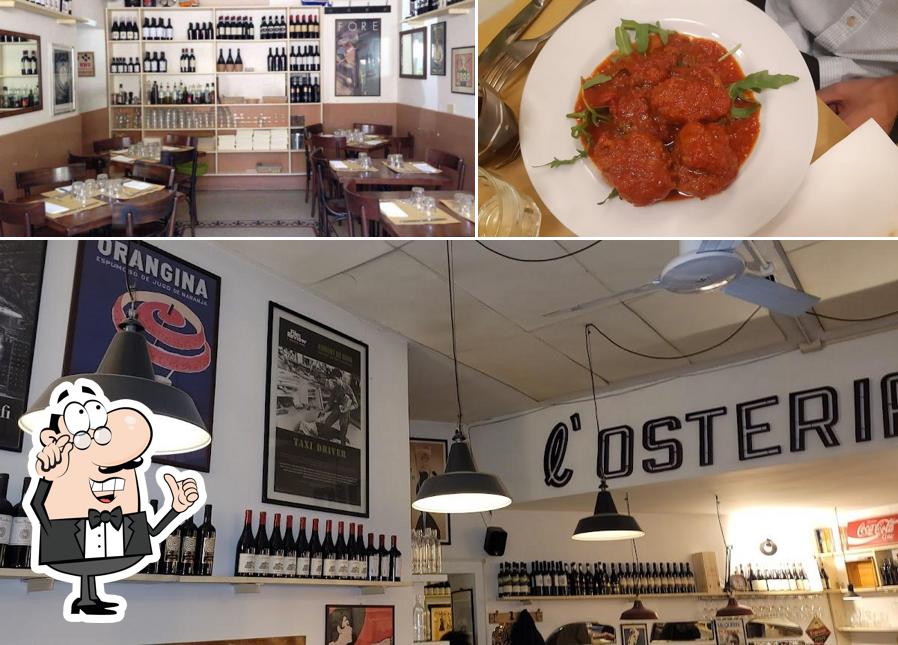 La immagine di interni e cibo da Osteria Chiana