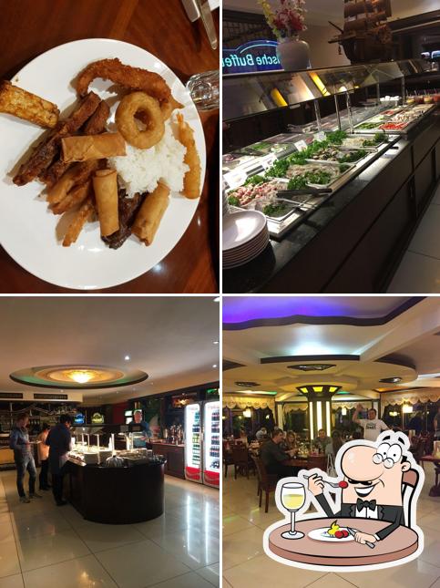 This is the picture depicting food and interior at China Restaurant Yuen Garten