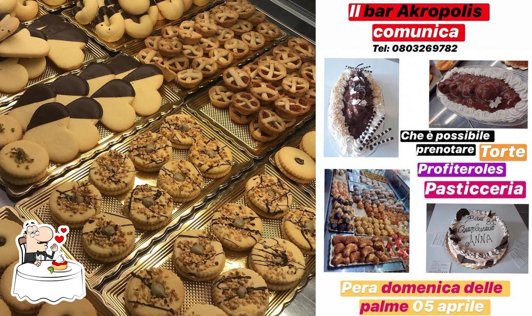 Akropolis bar di foschetti domenica offre un'ampia gamma di dolci