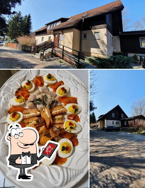 Estas son las imágenes donde puedes ver exterior y comida en Gasthaus und Pension Görner
