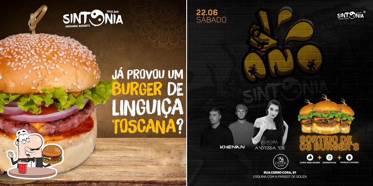 Deguste um dos hambúrgueres servidos no Sintonia Burguer's