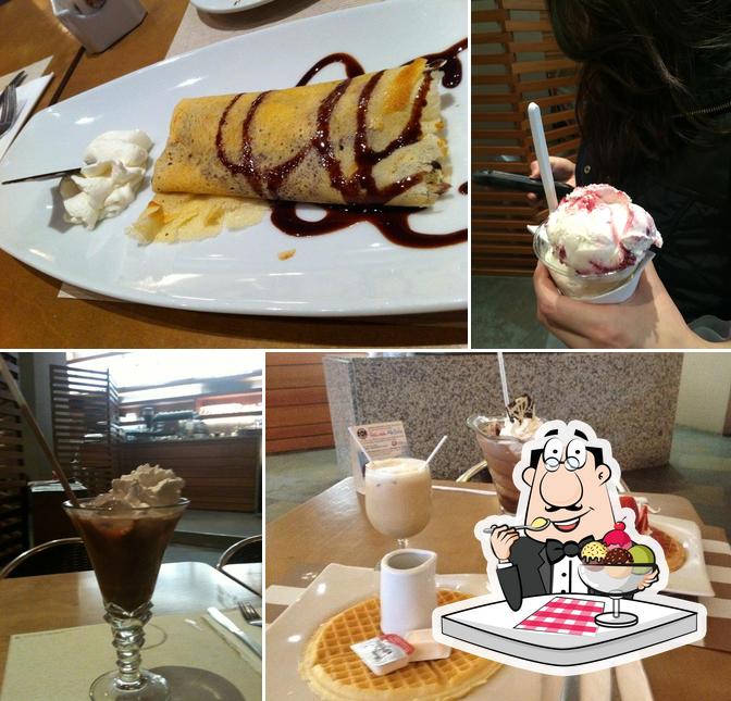 Crepes & Waffles offers a range of desserts