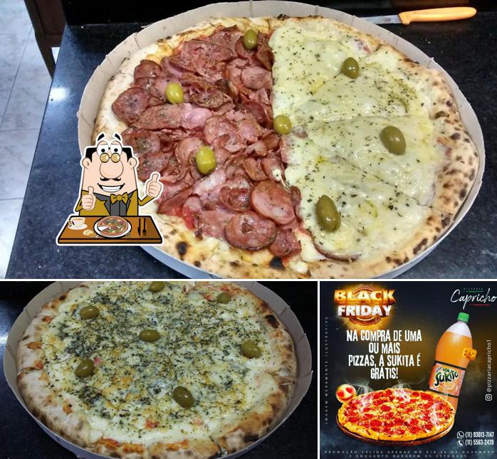 No Pizzaria Capricho, você pode pedir pizza