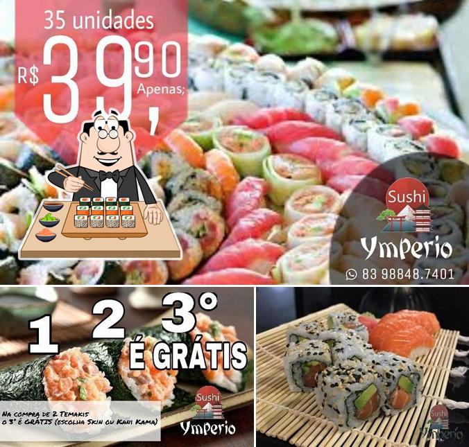 Escolha diversas opções de sushi