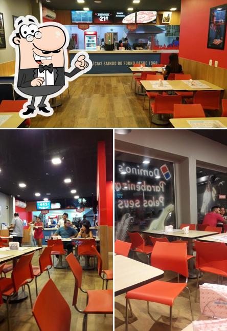 O interior do Domino's Pizza - Cuiabá