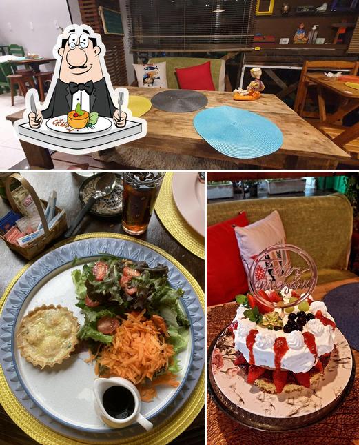 Entre diferentes coisas, comida e interior podem ser encontrados a Florifé Cafeteria e Floricultura