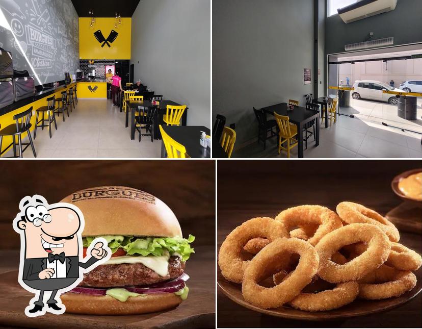 A imagem da interior e comida a O Burguês - Burger Indaiatuba