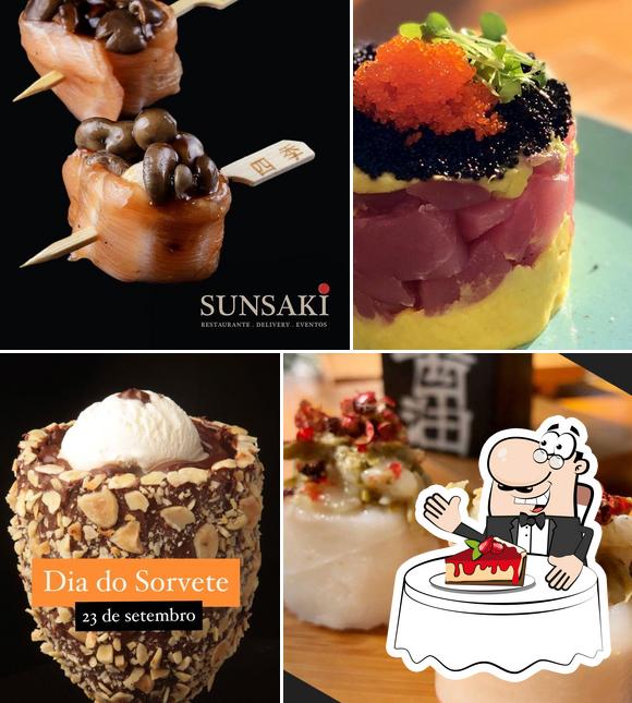 Sunsaki serve uma variedade de sobremesas