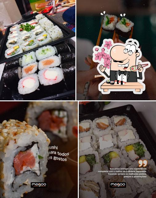 Prove diversas opções de sushi