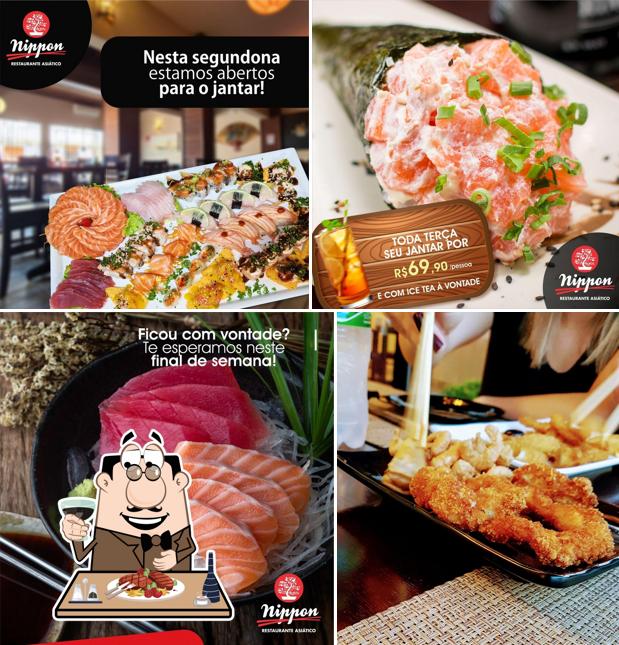 Escolha pratos de carne no Nippon Restaurante Asiatico