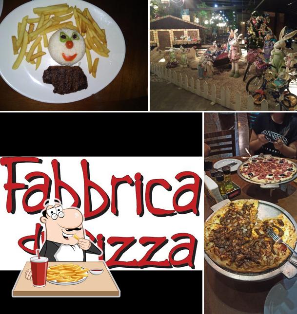 Prove batatas fritas no Fabbrica di Pizza
