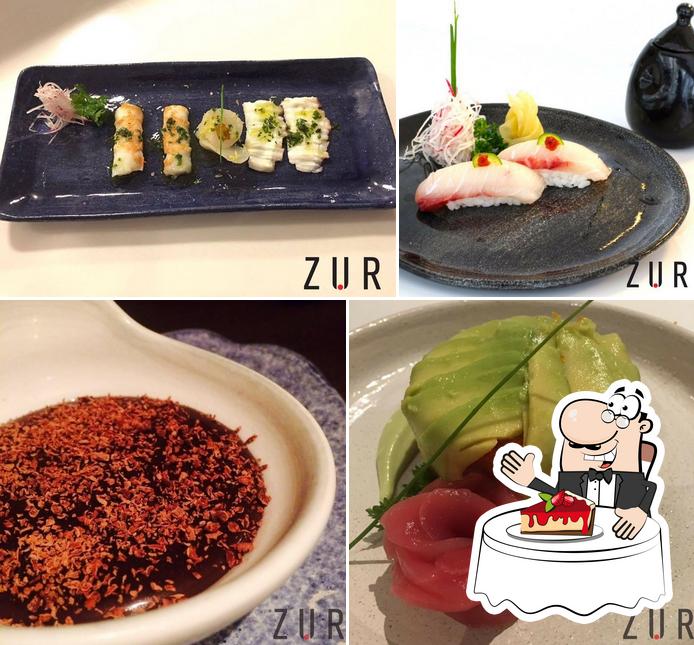 Zur Culinária Japonesa serve uma escolha de pratos doces