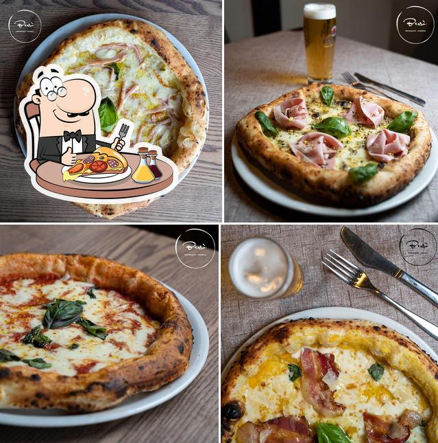 Probiert verschiedene Variationen von Pizza