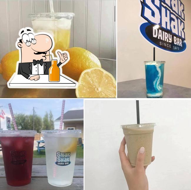 Enjoy a beverage at Snak Shak Dairy Bar